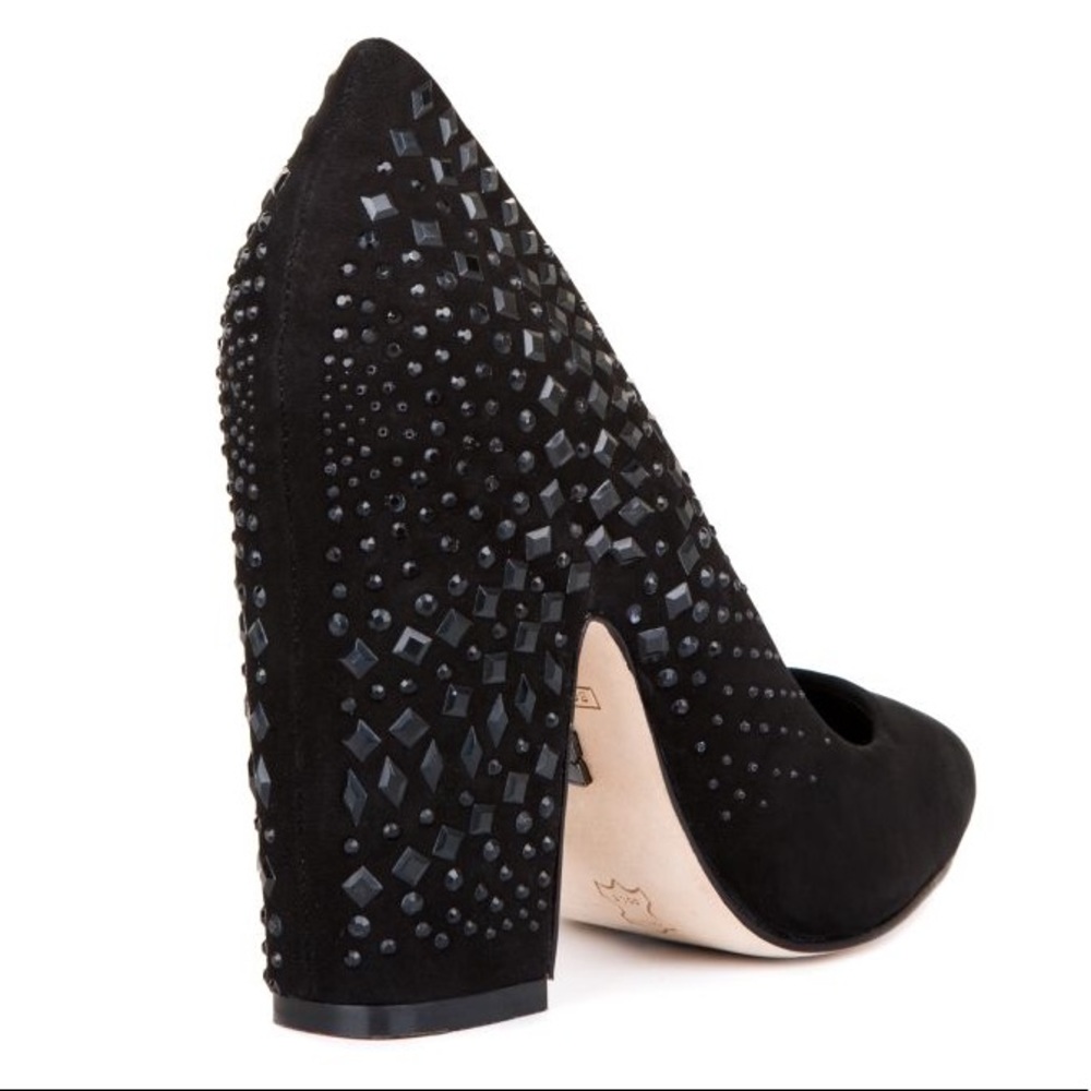 BCBGMAXAZARIA Black Gem Embellished Pump